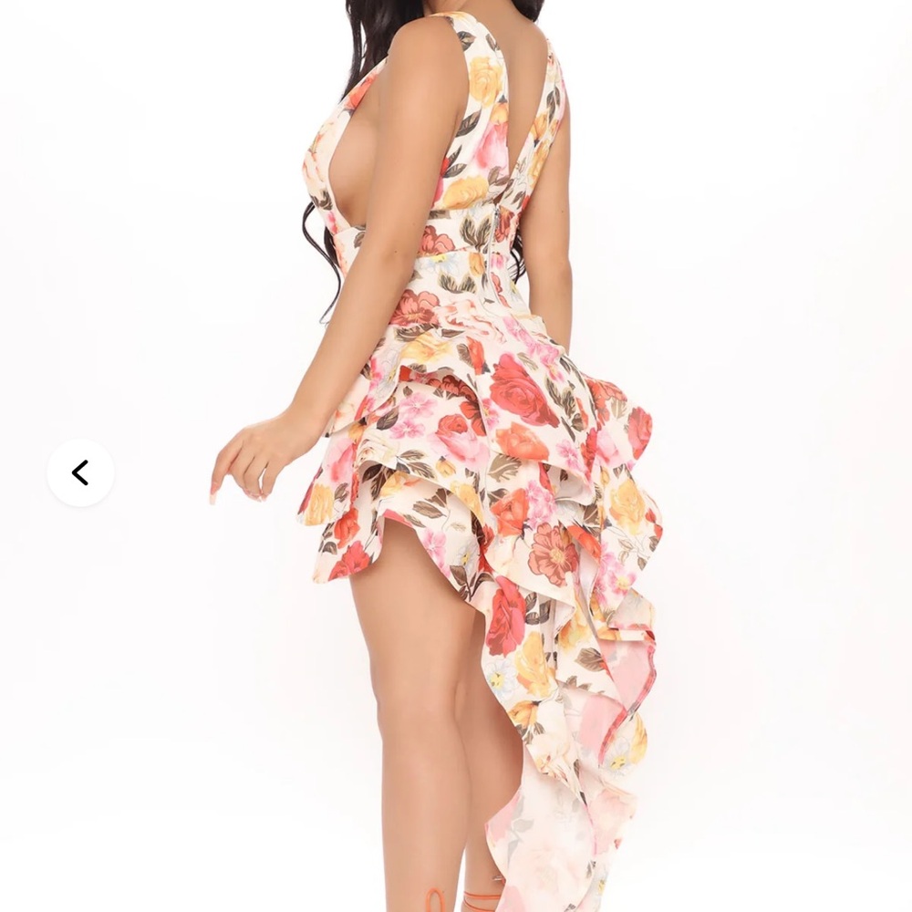 Floral High-Low Dress - Picture 2 of 5